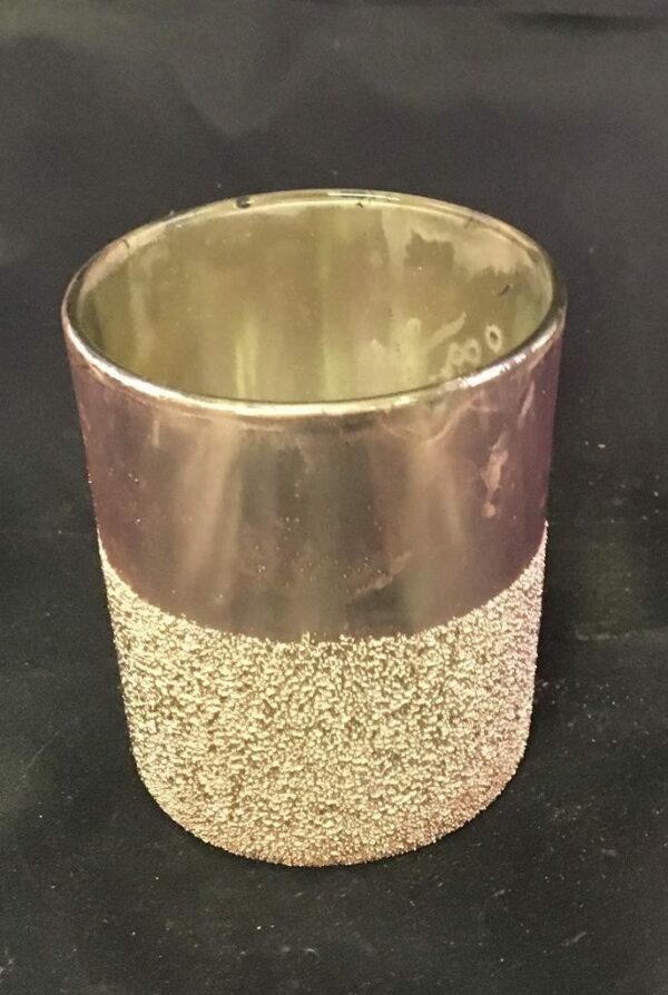 Candle holder pink/silver